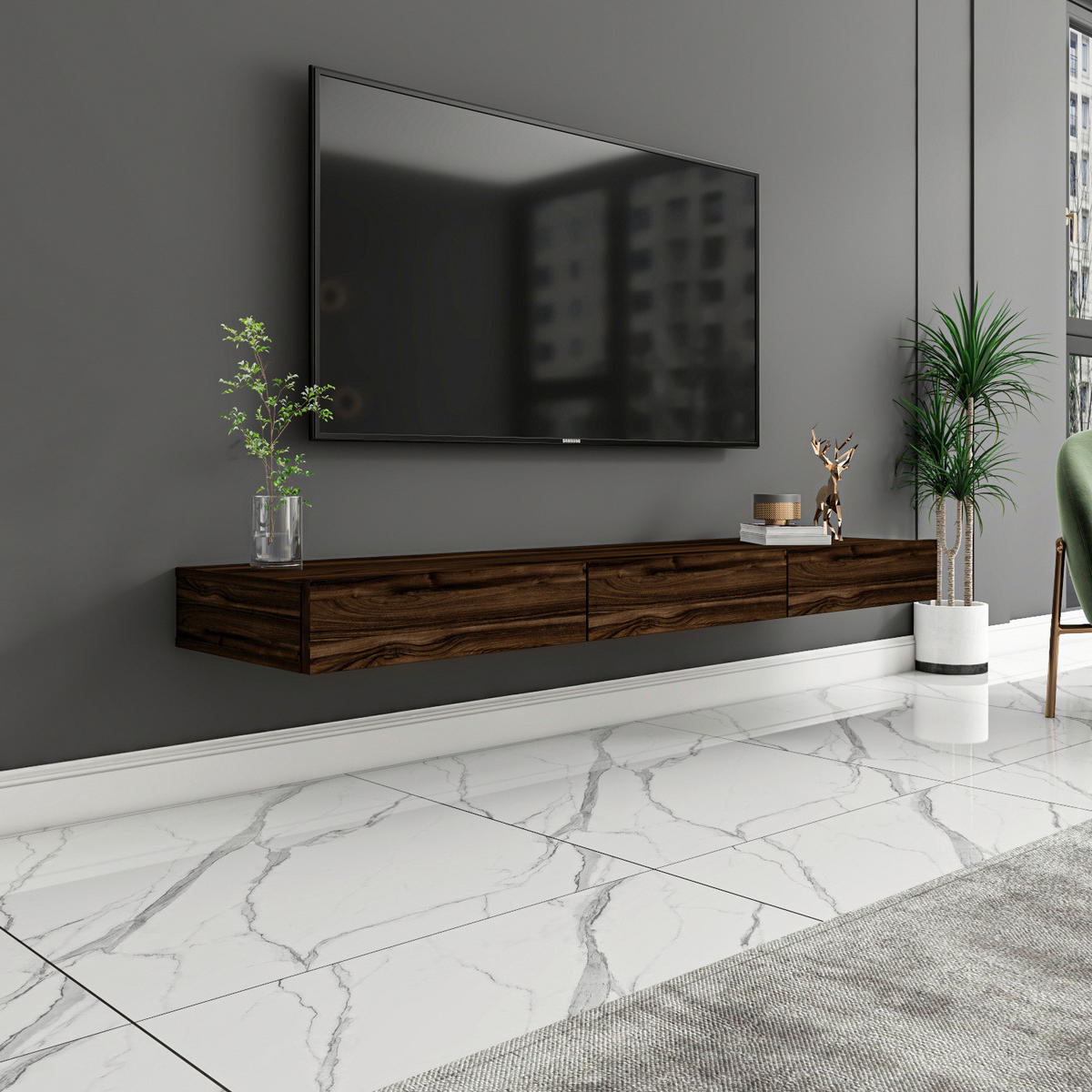 TV-Lowboard Avalon braun B/H/T: ca. 140x16,6x31,8 cm Avalon - braun (140,00/16,60/31,80cm) - moebel17