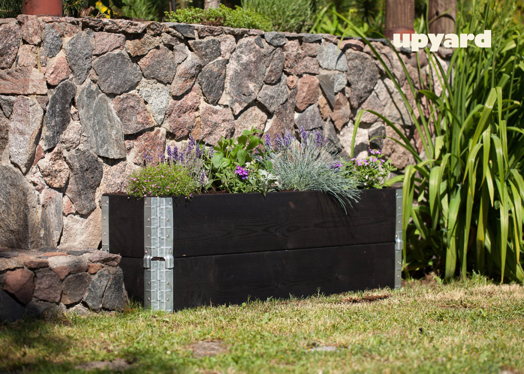 UPYARD Kräuterkasten INDUSTRIAL schwarz Holz B/L: ca. 40x120 cm INDUSTRIAL - schwarz (40,00/120,00cm) - UPYARD