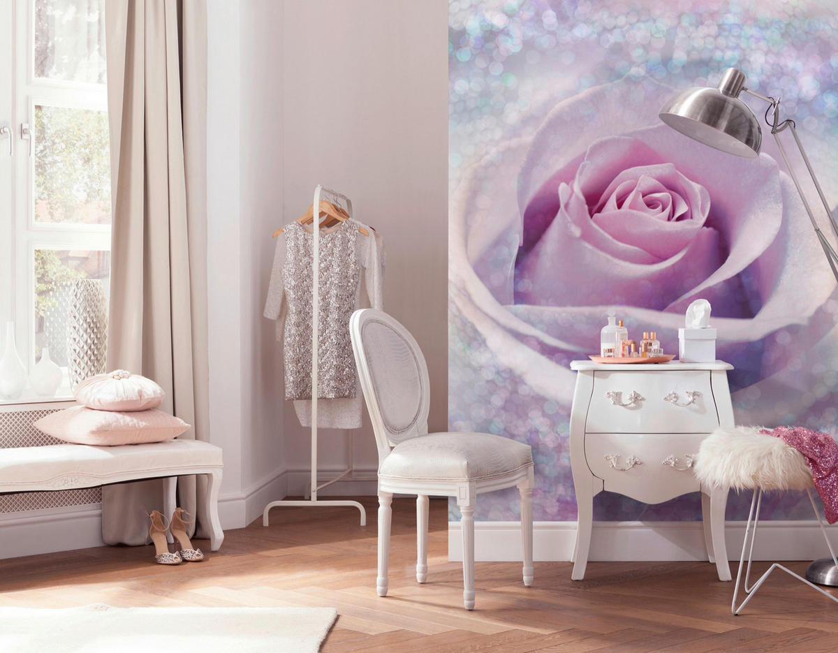 Komar Fototapete Delicate Rose Rose B/L: ca. 200x260 cm Delicate Rose - (200,00/260,00cm) - Komar