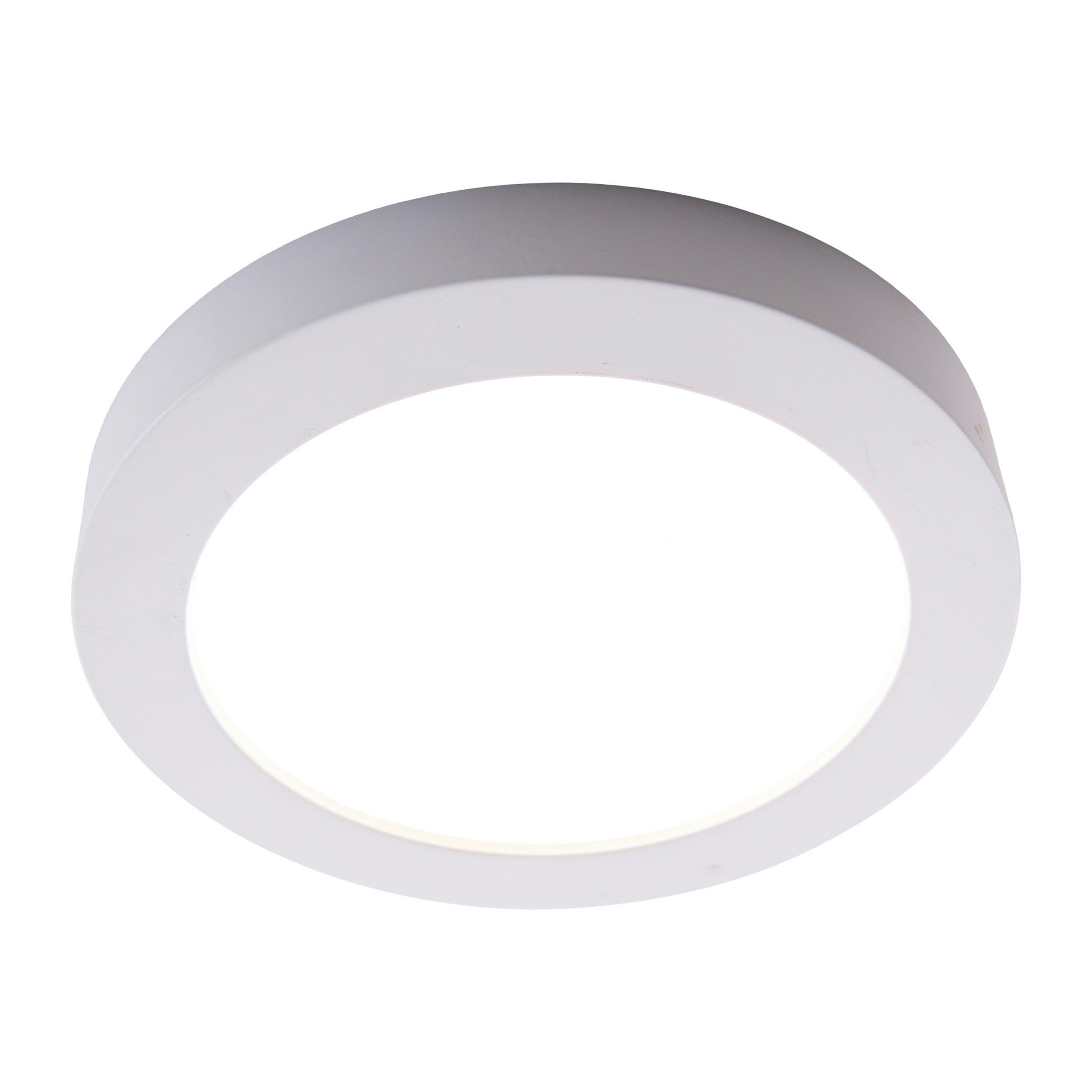 Näve Leuchten LED-Ein-/Aufbauleuchte weiß Kunststoff Metall B/H/T/D: ca. 24,6x3,5x24,6x24,6 cm KOMPLEX - weiß (24,60/3,50/24,60cm) - Näve Leuchten