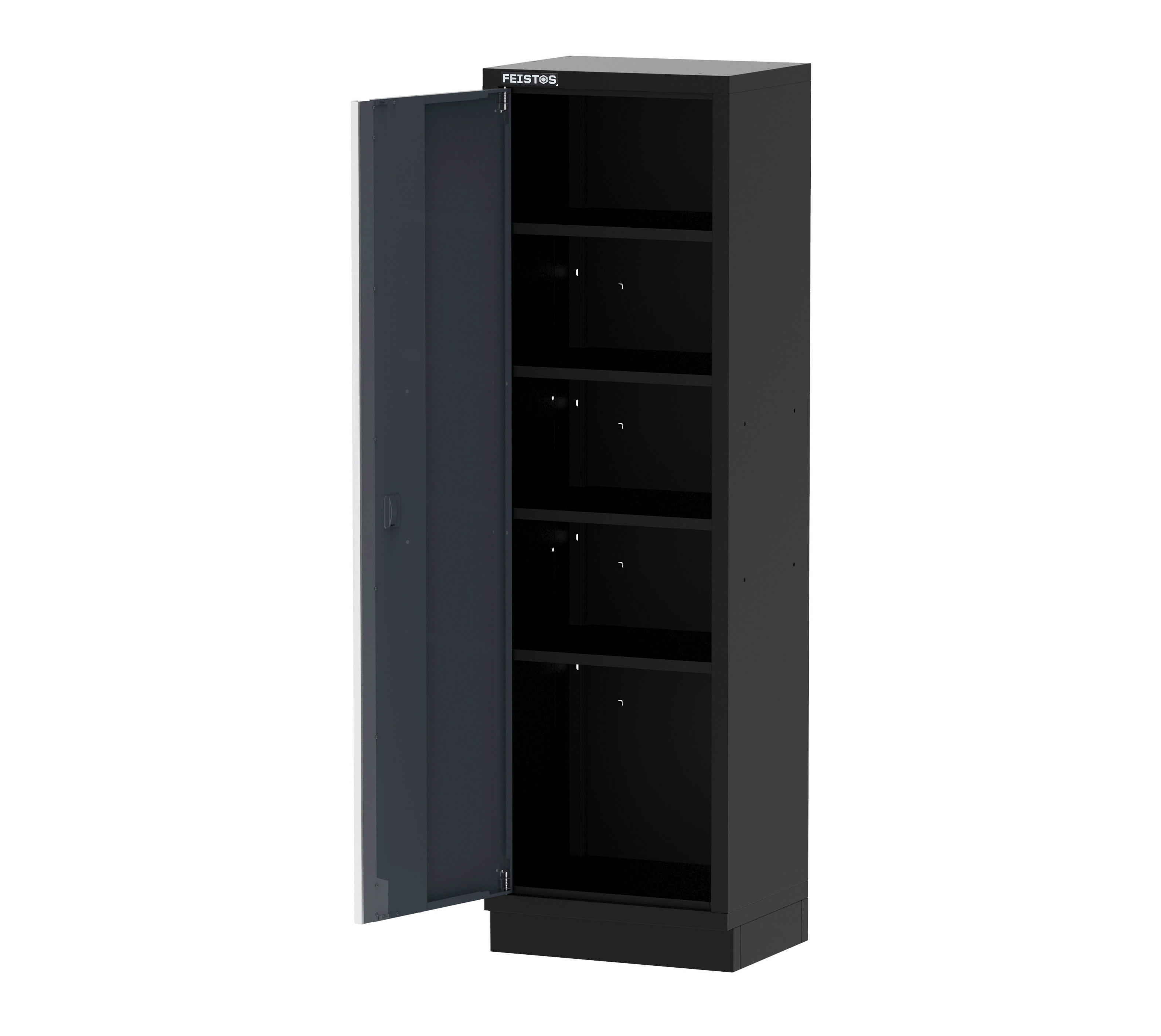 Werkstatteinrichtung Apollo schwarz B/H/L: ca. 60x200x46 cm Apollo - schwarz/anthrazit (46,00/60,00/200,00cm) - Feistos