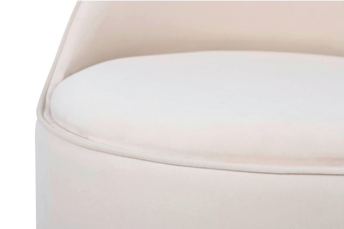 Hocker Viktor 100 elfenbein Samt H/D: ca. 68x52 cm Viktor 100 - gold/elfenbein (52,00/68,00cm) - 360 Living