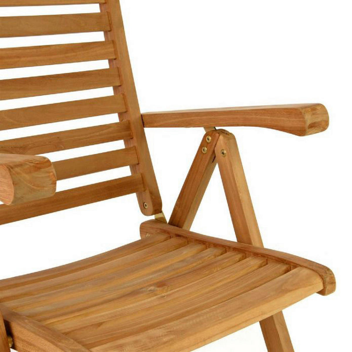 VCM Gartenstuhl braun Teakholz B/H/T: ca. 61x111x65 cm Gartenstuhl - braun (61,00/111,00/65,00cm) - VCM