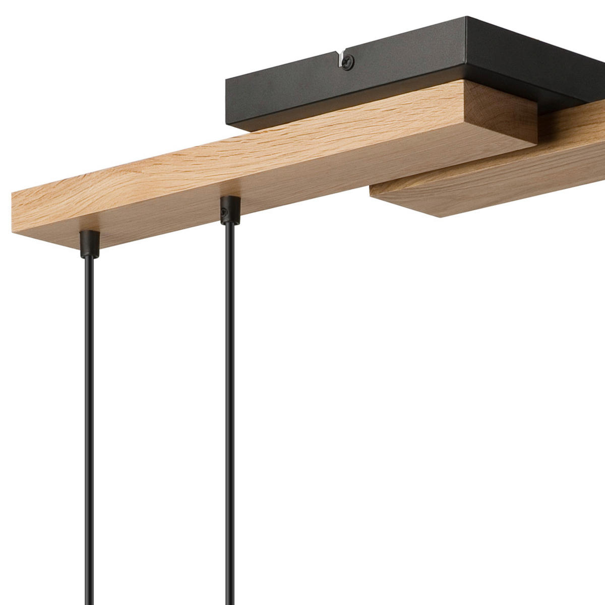 Lamkur Pendelleuchte weiß Holz B/H/L: ca. 20x86x64 cm E27 4 Brennstellen CORTINA - weiß (64,00/20,00/86,00cm) - Lamkur