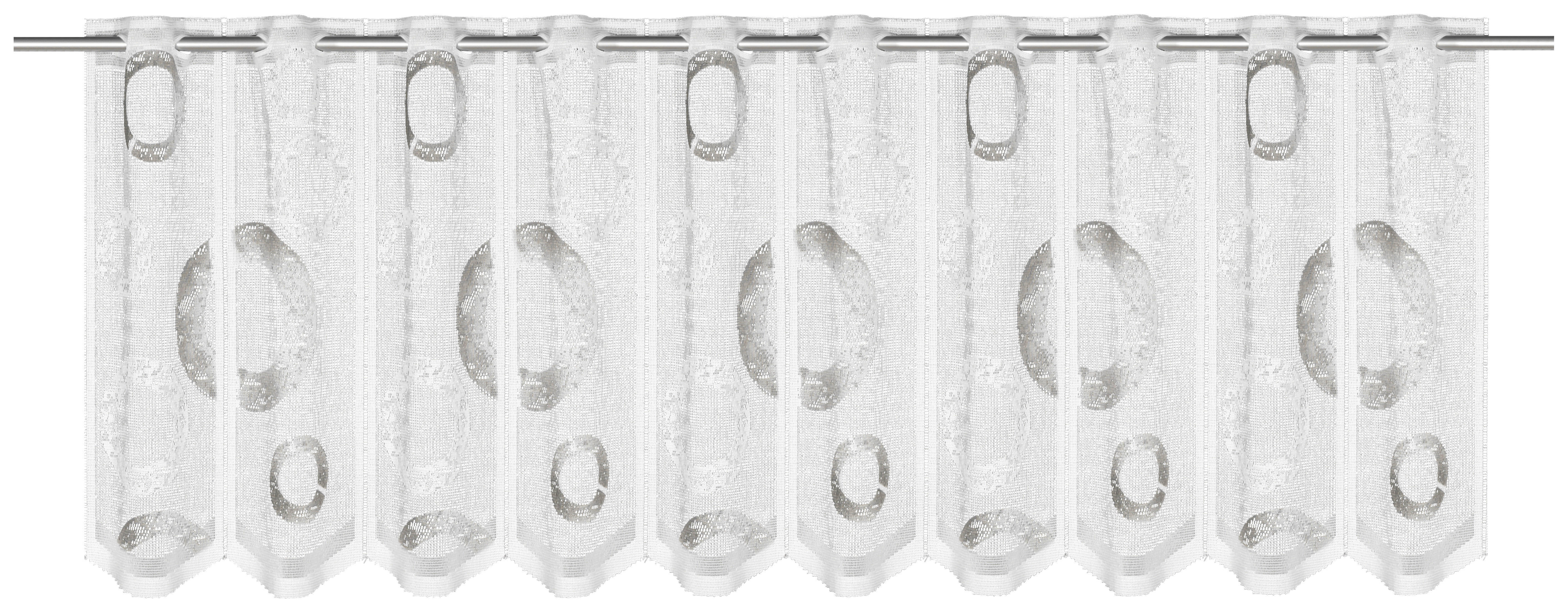 Thumbnail - POCOline Scheibengardine Kreis grau B/L: ca. 150x45 cm