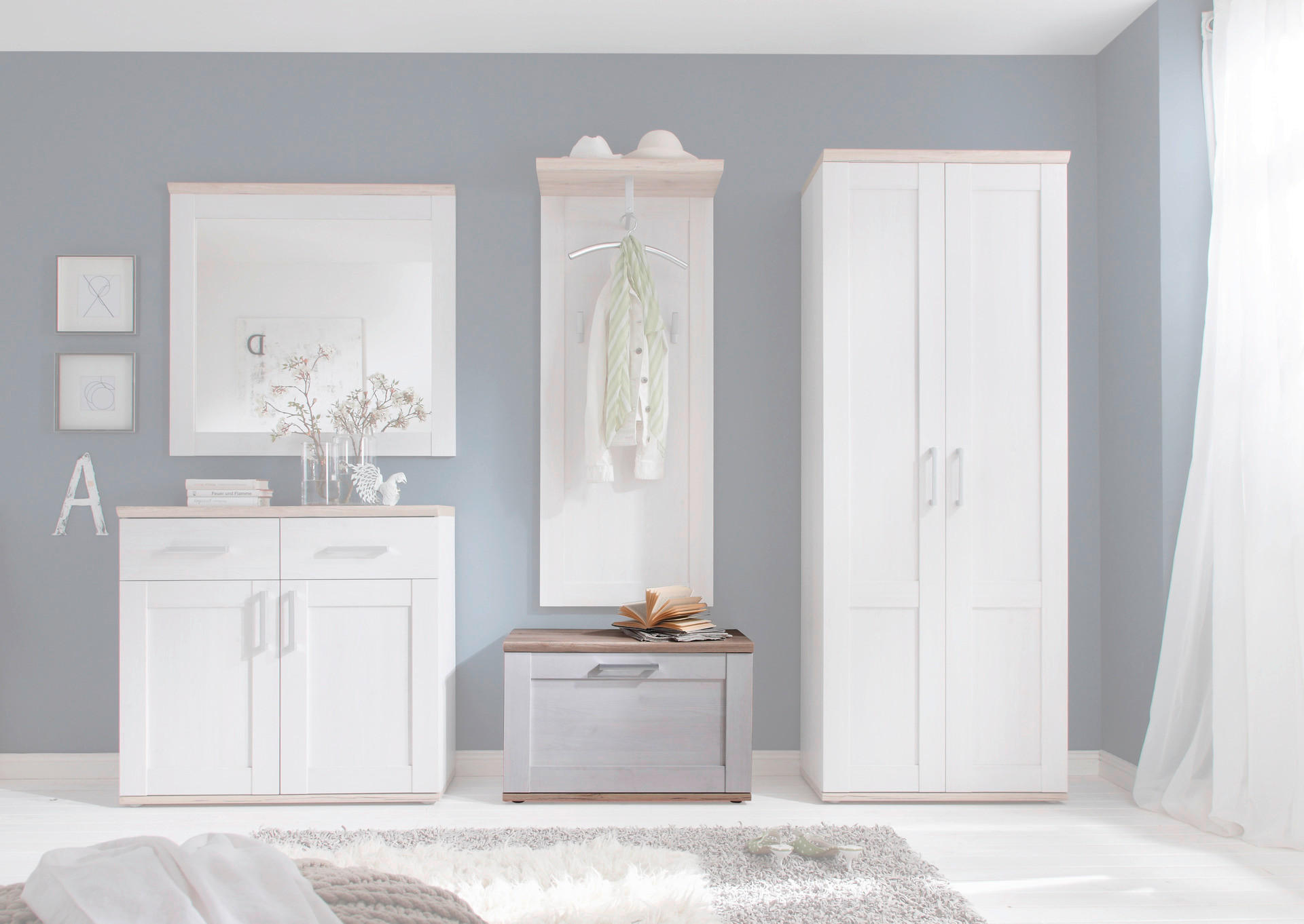 Bank Romance Sibiu Lärche Nachbildung Eiche San-Remo Nachbildung B/H/T: ca. 76x50x38 cm Romance - Eiche (76,00/50,00/38,00cm)