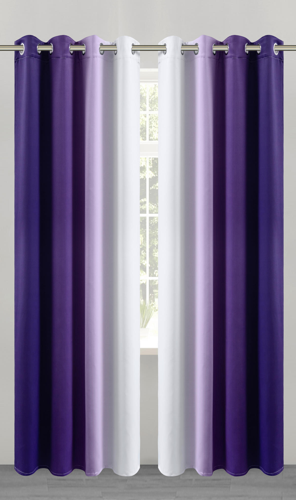 POCOline Verdunklungsvorhang Beverly lila B/L: ca. 135x245 cm Beverly - lila (135,00/245,00cm) - POCOline