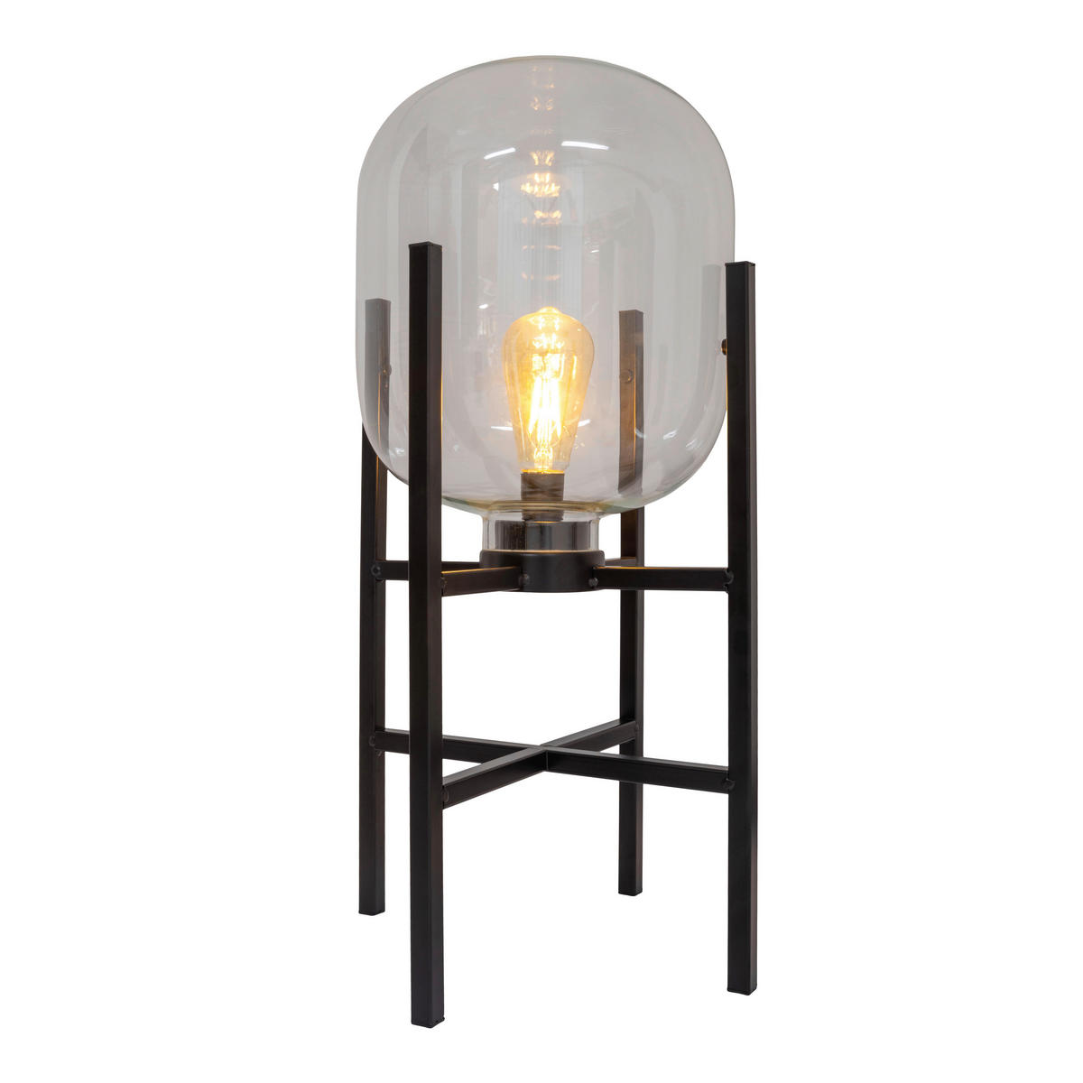 Näve Leuchten LED-Leuchten 5315422 schwarz Glas Kunststoff Metall B/H/T: ca. 26x58x26 cm null 1 Brennstellen Lora - schwarz (26,00/58,00/26,00cm) - Näve Leuchten