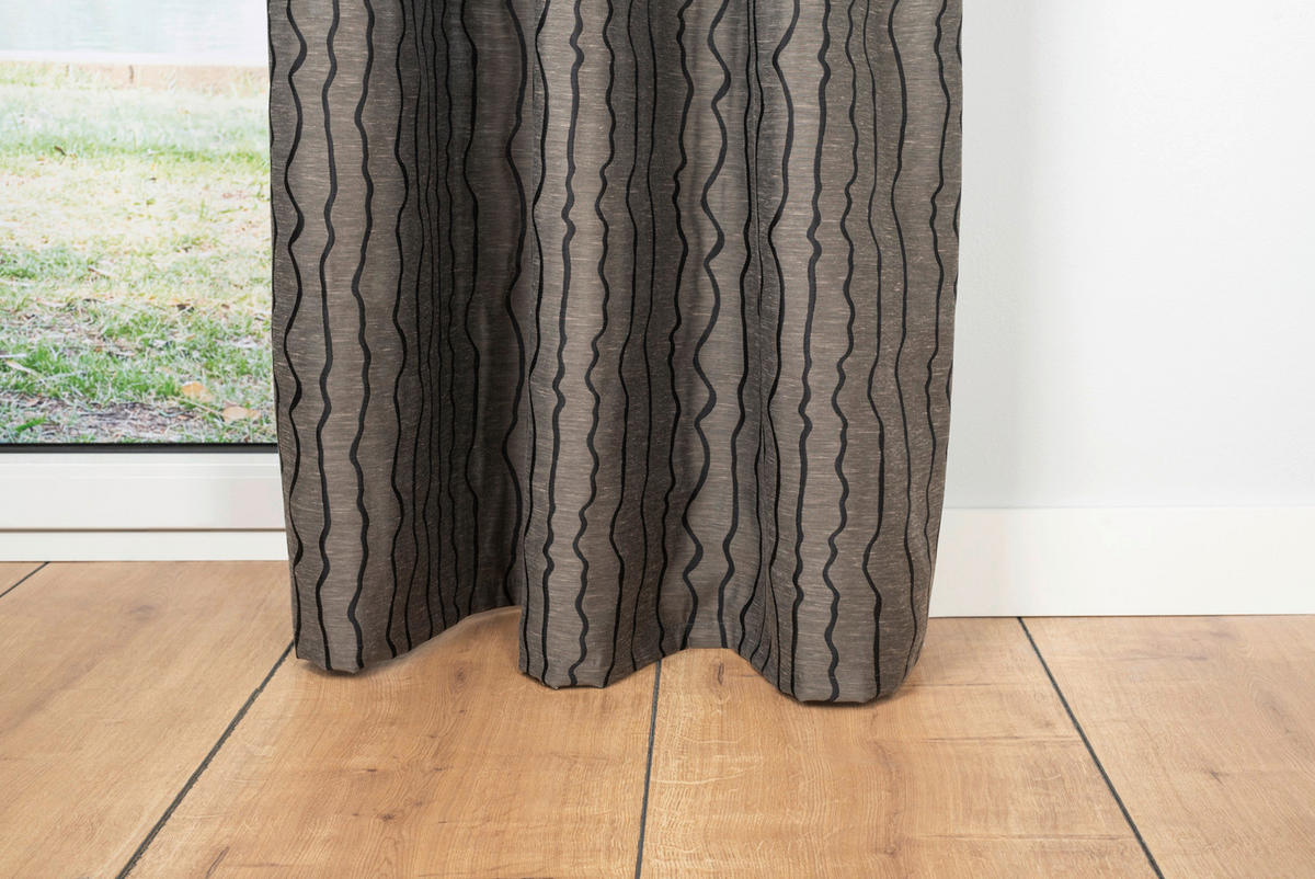 Kombivorhang 2er Pack Stream taupe B/L: ca. 135x300 cm Stream - taupe (135,00/300,00cm)
