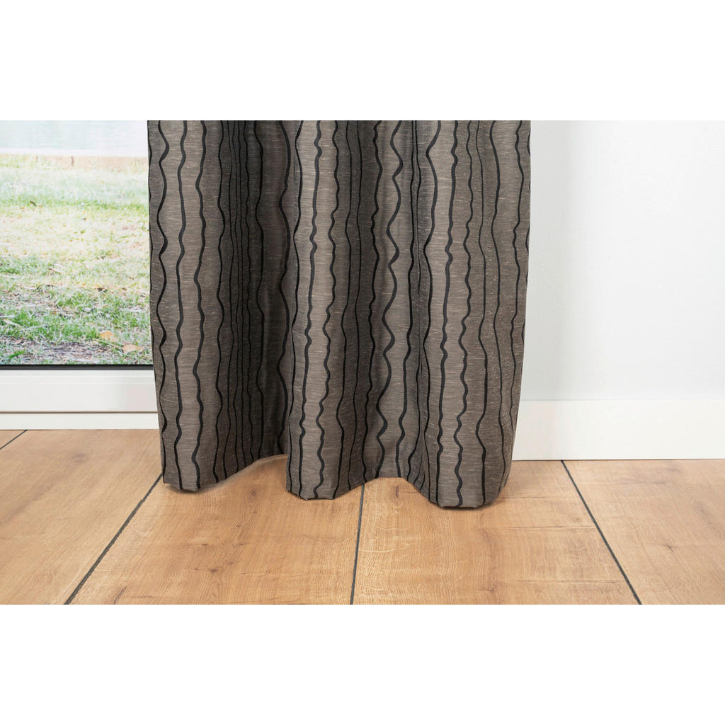 Thumbnail - Kombivorhang 2er Pack Stream taupe B/L: ca. 135x300 cm