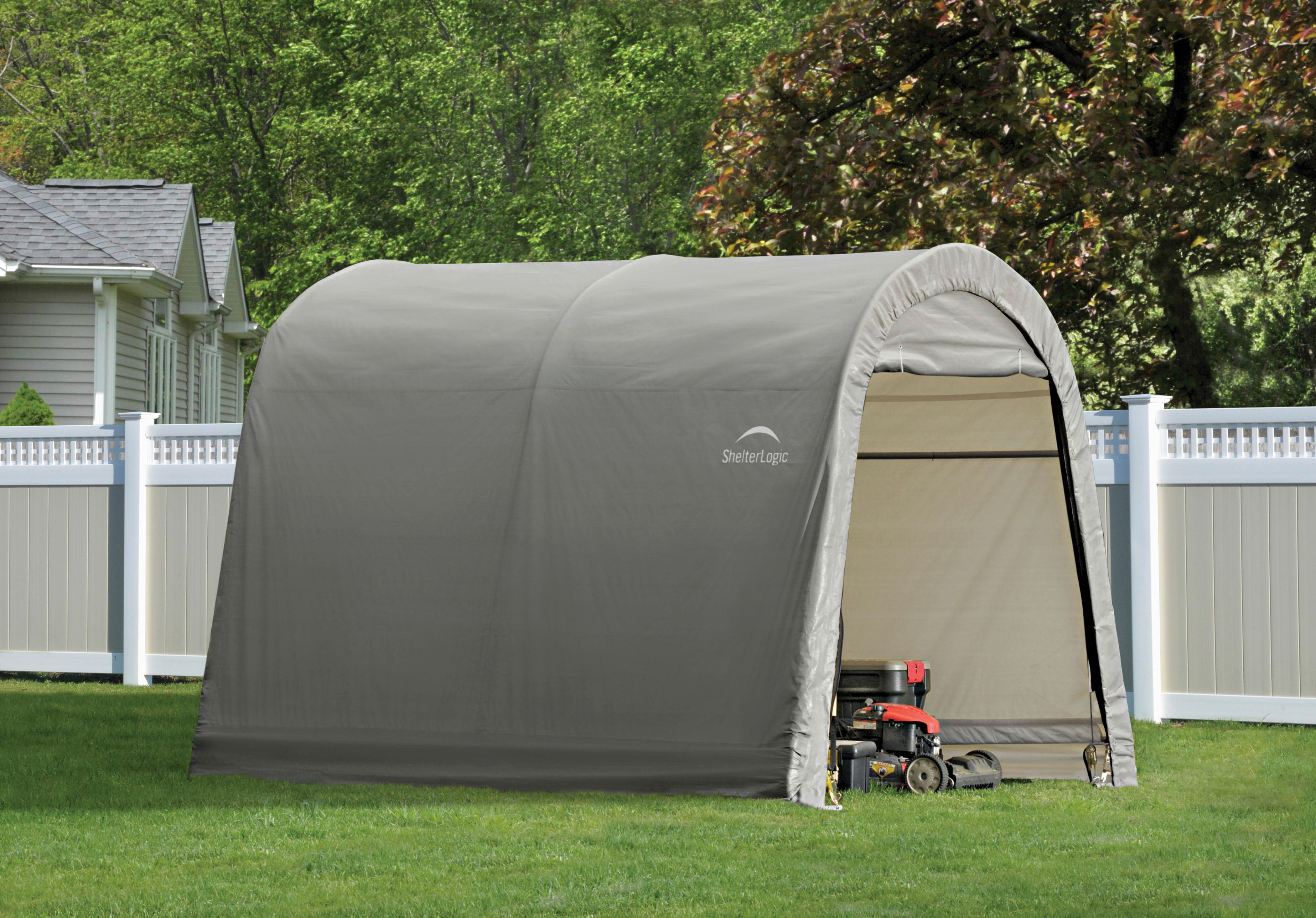 ShelterLogic Gartenhaus Shed-in-a-Box grau B/H/L: ca. 300x240x300 cm Shed-in-a-Box - grau (300,00/300,00/240,00cm) - ShelterLogic