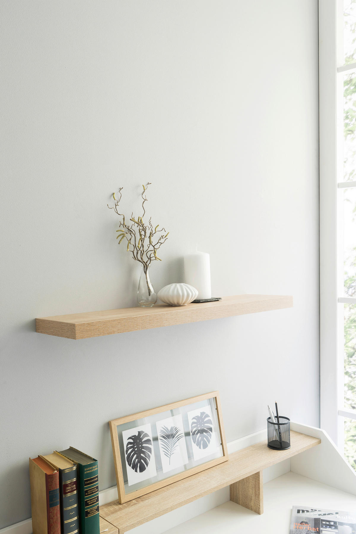 Wandboard Shelvy 80 Eiche Sonoma Nachbildung B/H/T: ca. 80x4x24 cm Shelvy 80 - Eiche (80,00/4,00/24,00cm)