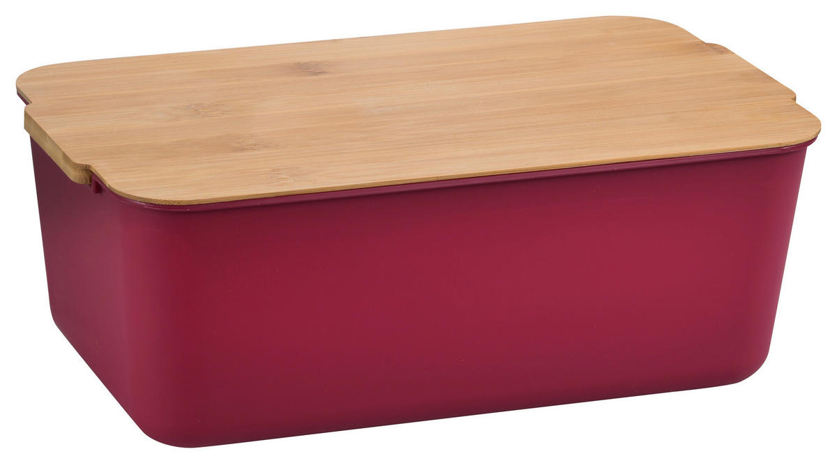 Kesper Haushaltshelfer rot Kunststoff Brotbox - natur/rot - Kesper