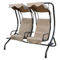 Grasekamp Hollywoodschaukel beige Stahl B/H/L: ca. 132x175x167 cm Hollywoodschaukel - beige (167,00/132,00/175,00cm) - Grasekamp