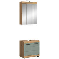 Badezimmer-Set Scout Eiche Artisan Nachbildung salbei Nachbildung B/H/T: ca. 60x191x34 cm Scout - Eiche/salbei (60,00/191,00/34,00cm) - xonox.home