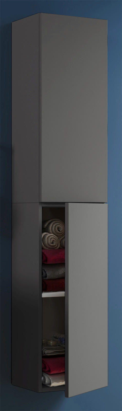 Hochschrank Lendas anthrazit B/H/T: ca. 33x150x22 cm Lendas - anthrazit (33,00/150,00/22,00cm) - VCM Möbel