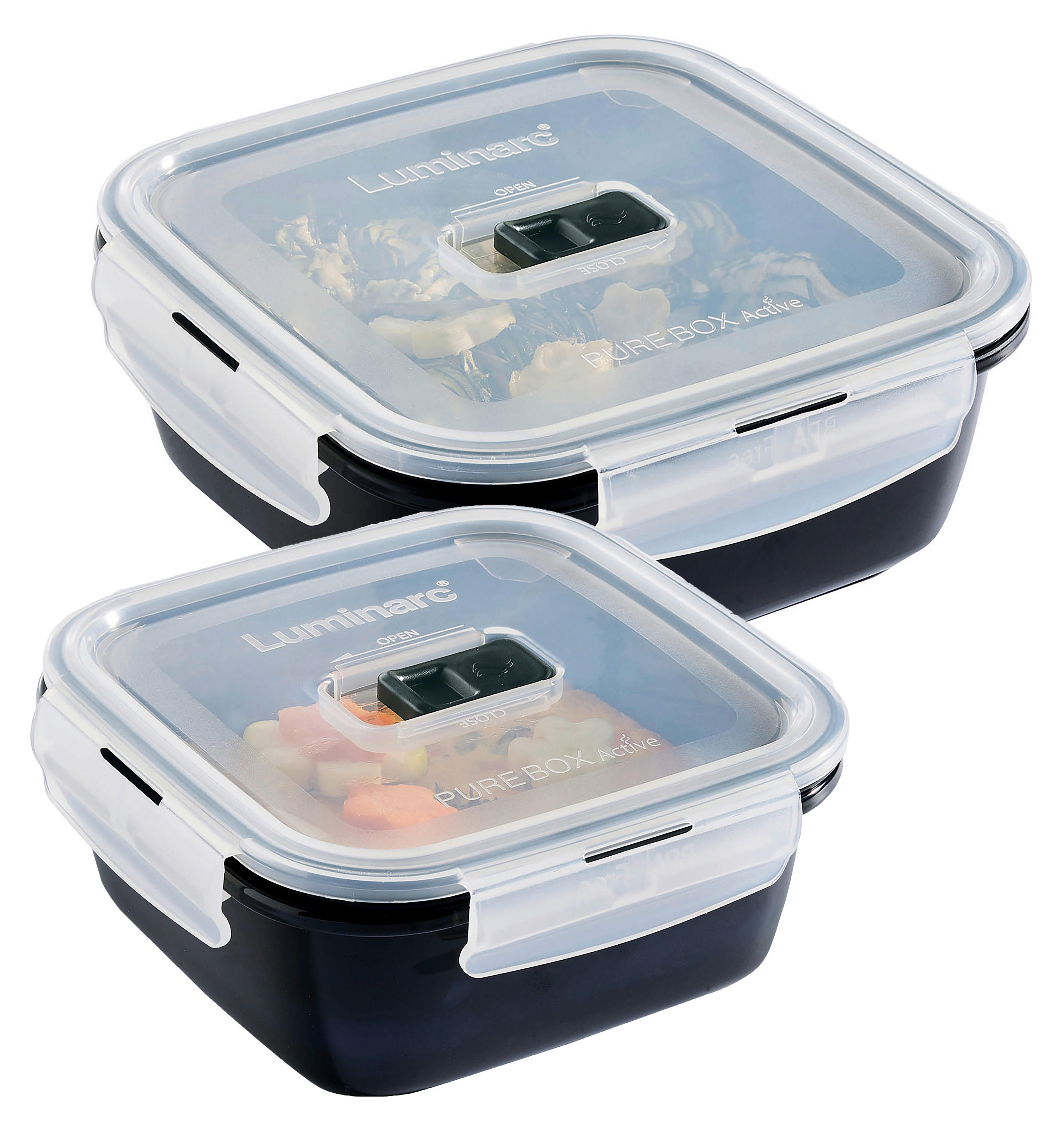 CreaTable Frischhaltedosenset Black Box schwarz Black Box - schwarz - CreaTable