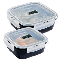 CreaTable Frischhaltedosenset Black Box schwarz Black Box - schwarz - CreaTable