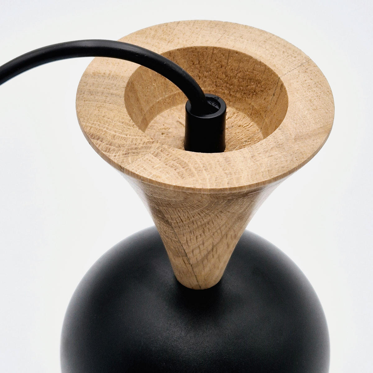 Lamkur Hängeleuchte schwarz Eiche Stahl Holz B/H/L: ca. 11x102x11 cm E27 1 Brennstellen Nolan - Eiche/schwarz (11,00/11,00/102,00cm) - Lamkur