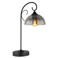 GLOBO Tischleuchte schwarz Metall B/H/T: ca. 20x52x33,5 cm E27 1 Brennstellen COTTAGE - schwarz (20,00/52,00/33,50cm) - GLOBO