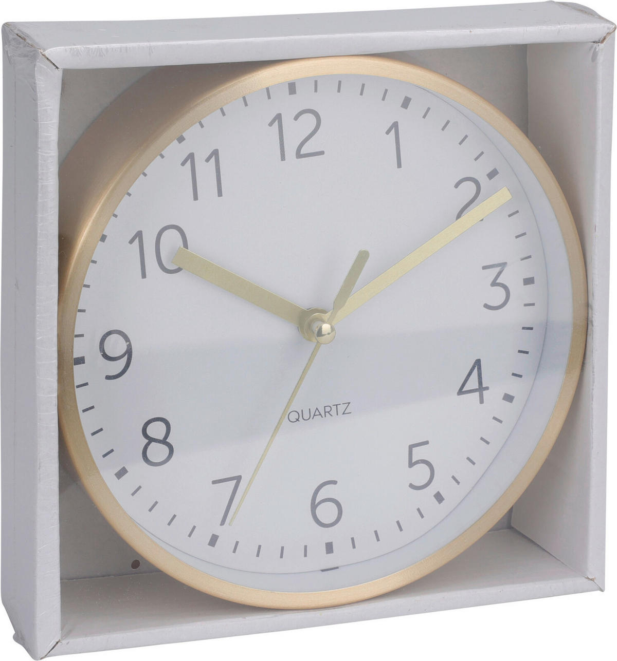 Wanduhr Kupfer Wanduhr Alu - weiß/Kupfer