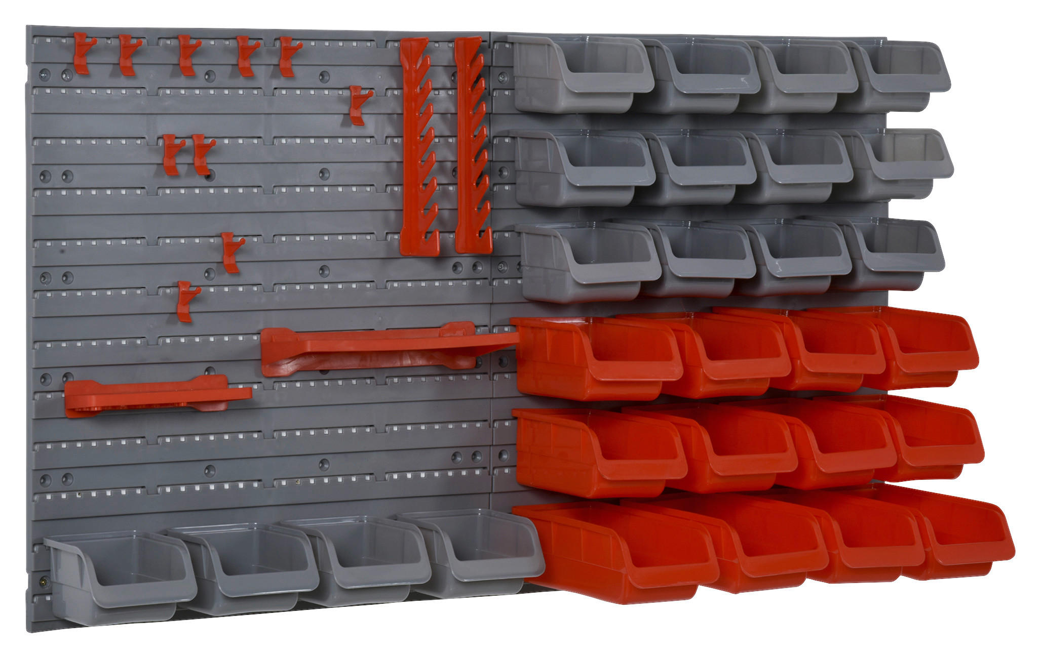 Werkzeugwand-Set 44-teilig rot B/H/T: ca. 64x96x23 cm Werkzeugwand-Set 44-teilig - rot/grau (64,00/96,00/23,00cm) - DURHAND