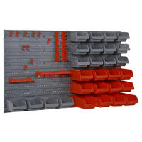 Werkzeugwand-Set 44-teilig rot B/H/T: ca. 64x96x23 cm Werkzeugwand-Set 44-teilig - rot/grau (64,00/96,00/23,00cm) - DURHAND