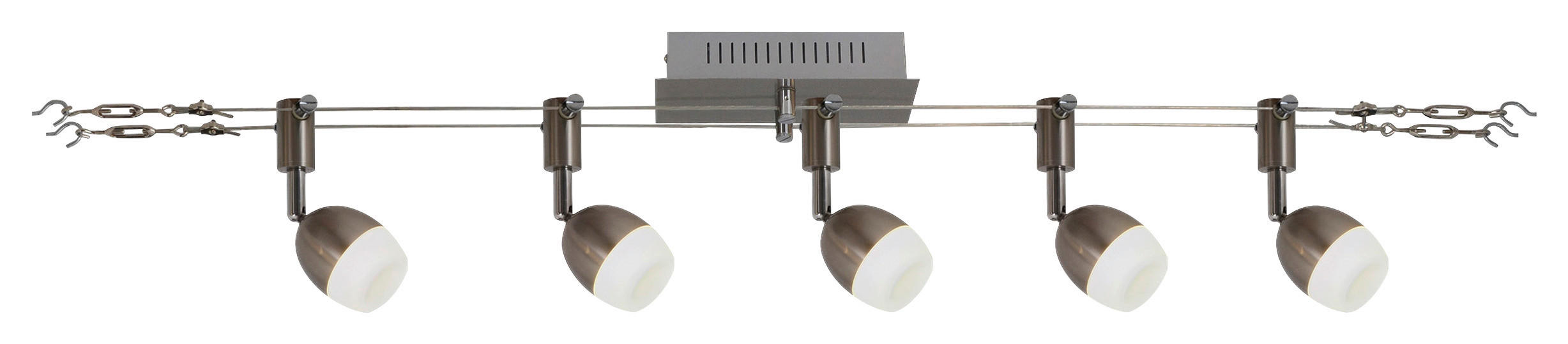 Näve Leuchten LED-Leuchten 1250942 stahlfarbig Kunststoff Metall B/H/T: ca. 6x12x50 cm 5 Brennstellen Tony - stahlfarbig (6,00/12,00/50,00cm) - Näve Leuchten