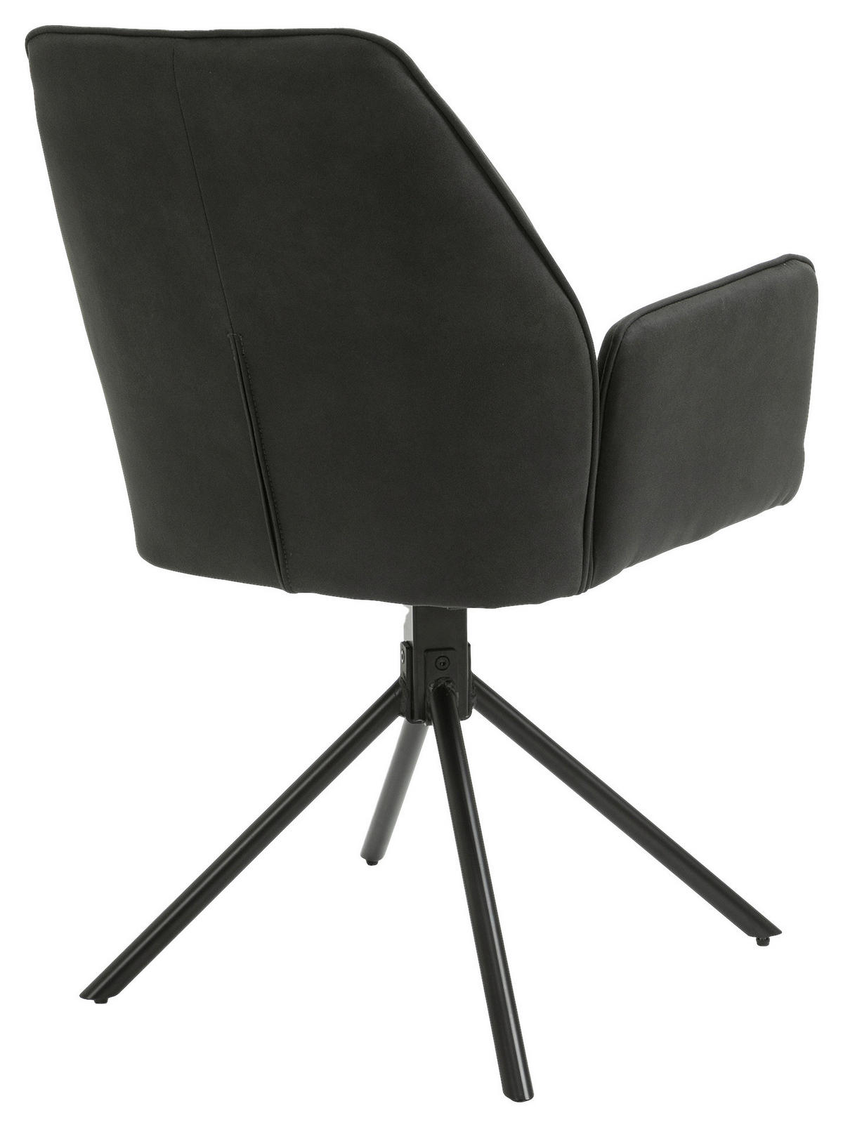 Stuhl BLAIR 2er-Set anthrazit Vintage schwarz Stoff Metall B/H/T: ca. 57x89x61 cm BLAIR 2er-Set - schwarz/anthrazit (57,00/89,00/61,00cm) - byLIVING