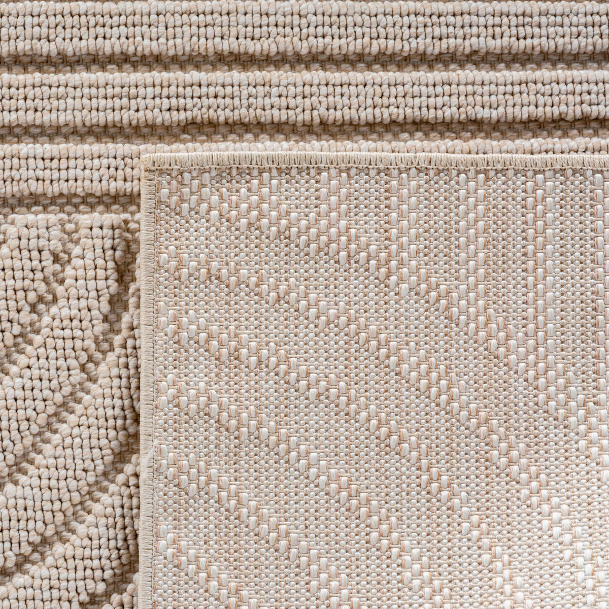 Ayyildiz Kurzflorteppich HELIX beige B/H/L: ca. 240x0,7x340 cm HELIX - beige (340,00/240,00/0,70cm) - Ayyildiz