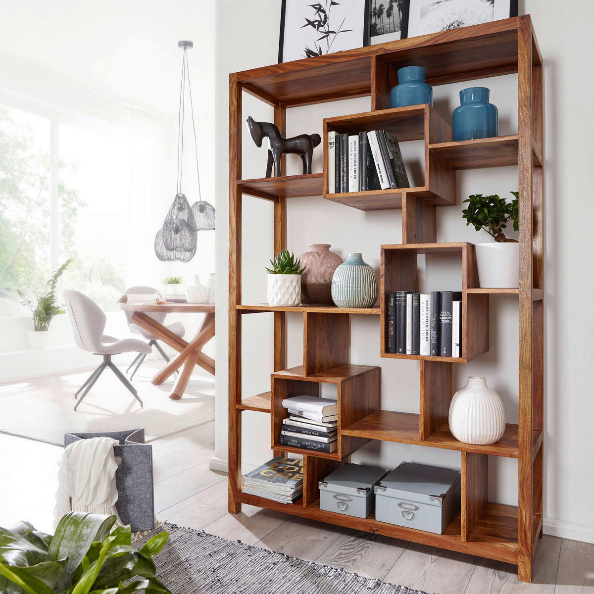 Regal natur B/H/T: ca. 115x180x40 cm Bücherregal - natur (115,00/180,00/40,00cm) - Wohnling