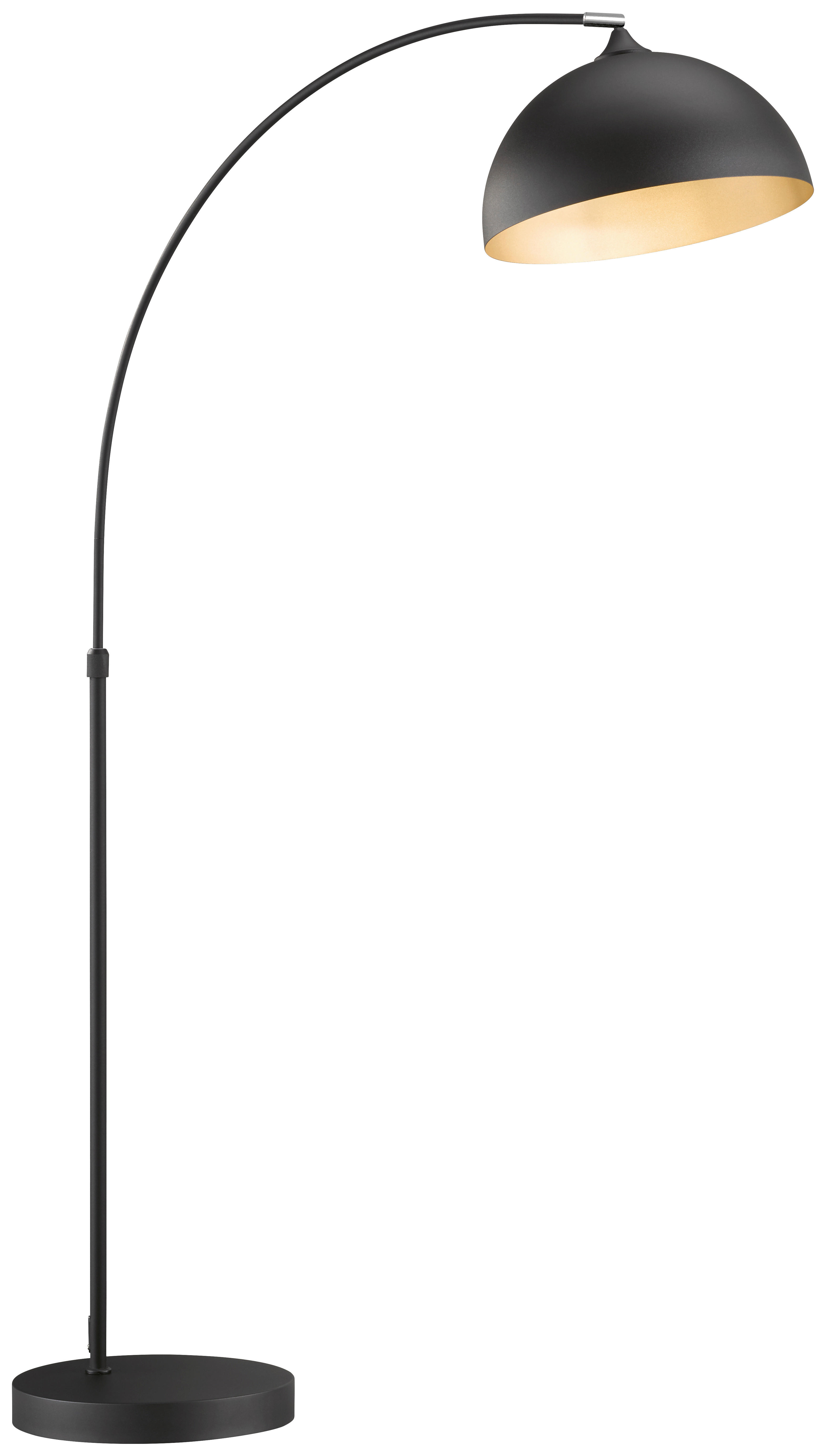 Fischer & Honsel Stehleuchte 40358 schwarz gold Metall H/T: ca. 200x98 cm E27 1 Brennstellen Leitung - gold/schwarz (98,00cm) - Fischer & Honsel