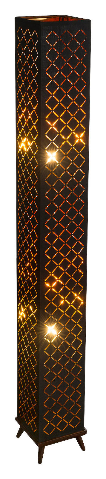 GLOBO Stehleuchte Clarke 15229S2 Stehleuchte_Clarke 2flg. - nickel matt/schwarz (15,00/15,00/118,00cm) - GLOBO