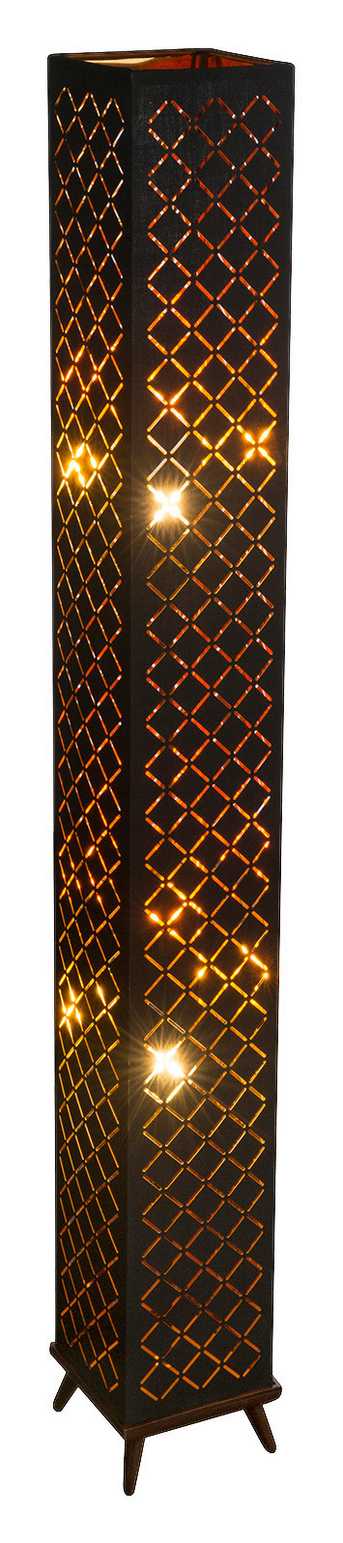 GLOBO Stehleuchte Clarke 15229S2 Stehleuchte_Clarke 2flg. - nickel matt/schwarz (15,00/15,00/118,00cm) - GLOBO