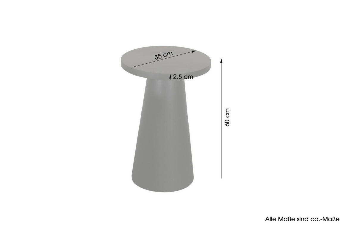 Beistelltisch CONE schwarz lackiert Akazie H/D: ca. 60x35 cm CONE - schwarz (35,00/60,00cm) - byLIVING