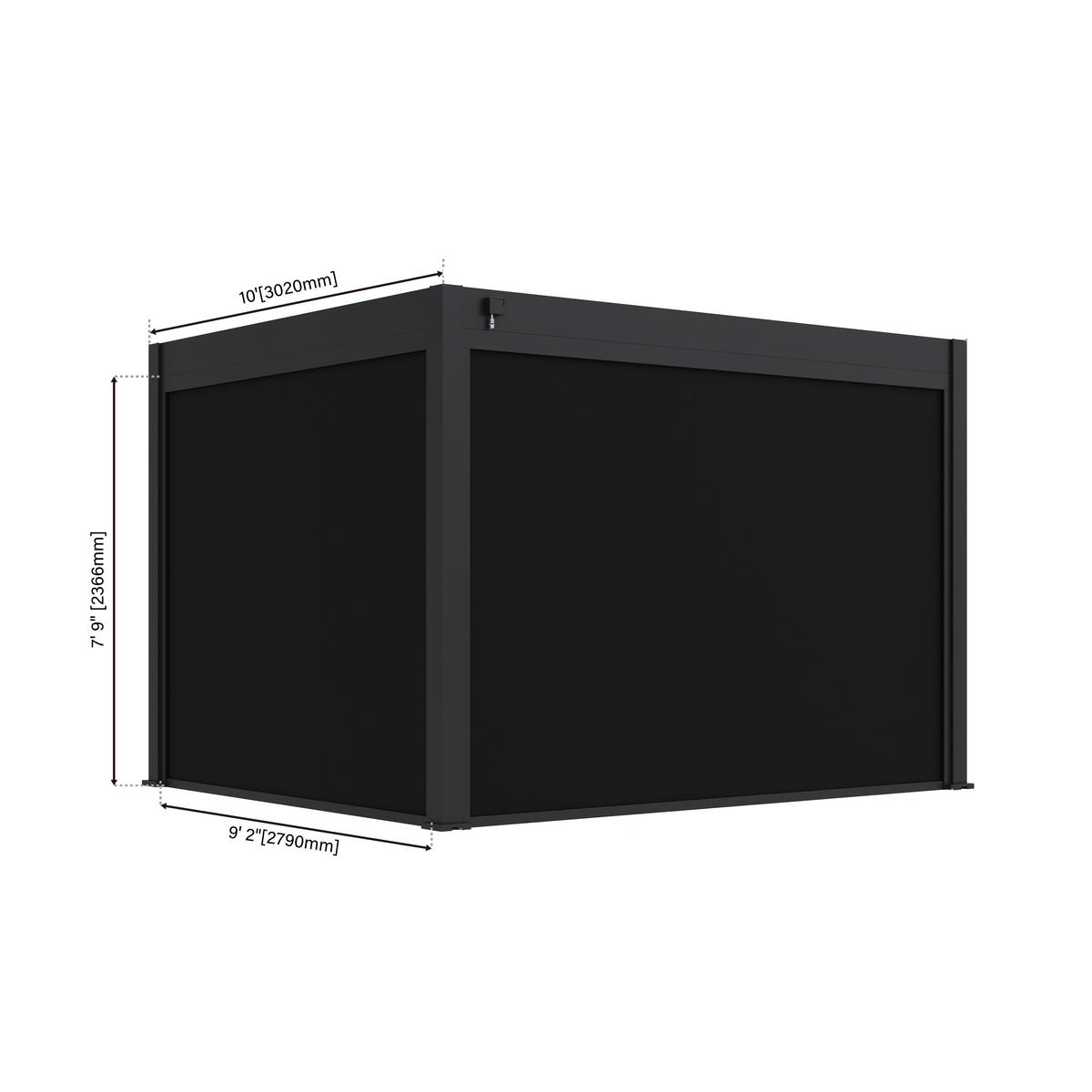 Paragon Outdoor Seitenteil für Pergola Grand Tuscan grau Kunststoff B/H: ca. 279x237 cm Grand Tuscan - grau (279,00/237,00cm) - Paragon Outdoor