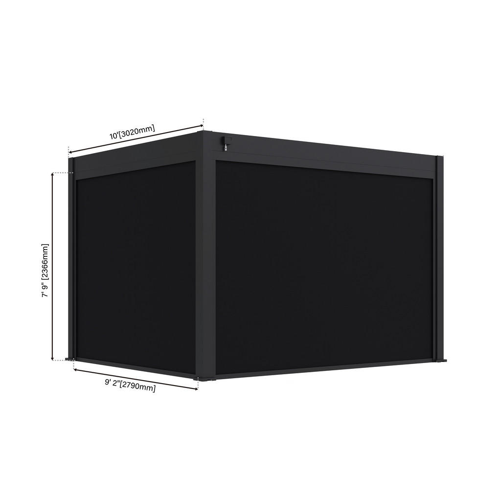 Thumbnail - Paragon Outdoor Seitenteil für Pergola Grand Tuscan grau Kunststoff B/H: ca. 279x237 cm