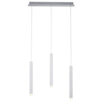 Just Light LED-Pendelleuchte BRUNO 15203-95 Alu Eisen Aluminium B/H/T: ca. 55x120x8 cm 3.0 Brennstellen BRUNO - Alu (55,00/120,00/8,00cm) - Just Light