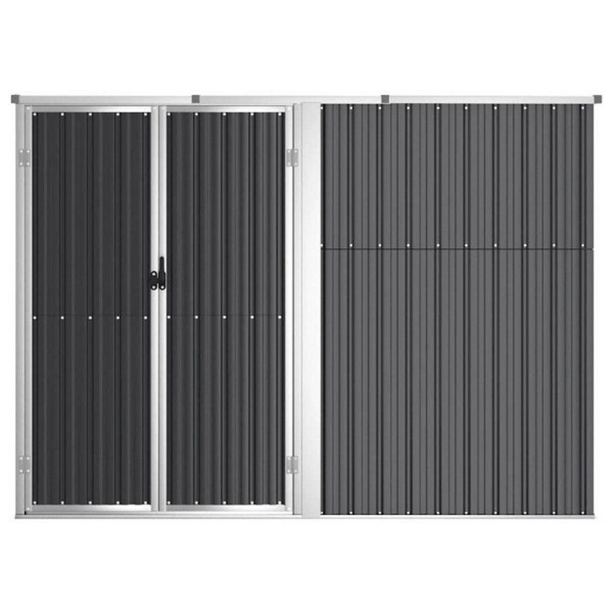 VidaXL Geräteschuppen anthrazit Stahl B/H/T: ca. 225x161x89 cm Geräteschuppen - anthrazit (225,00/161,00/89,00cm) - VidaXL