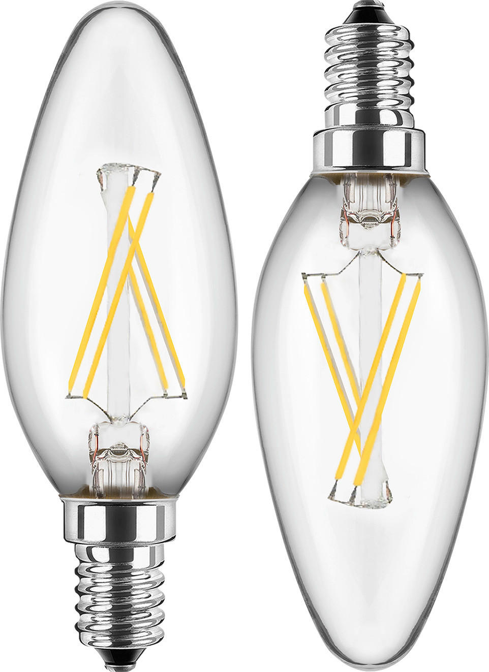 Blulaxa Leuchtmittel 49060 2er Pack E14 LED-Kerzenlampe_2erPack_E14 - klar (3,50cm) - Blulaxa