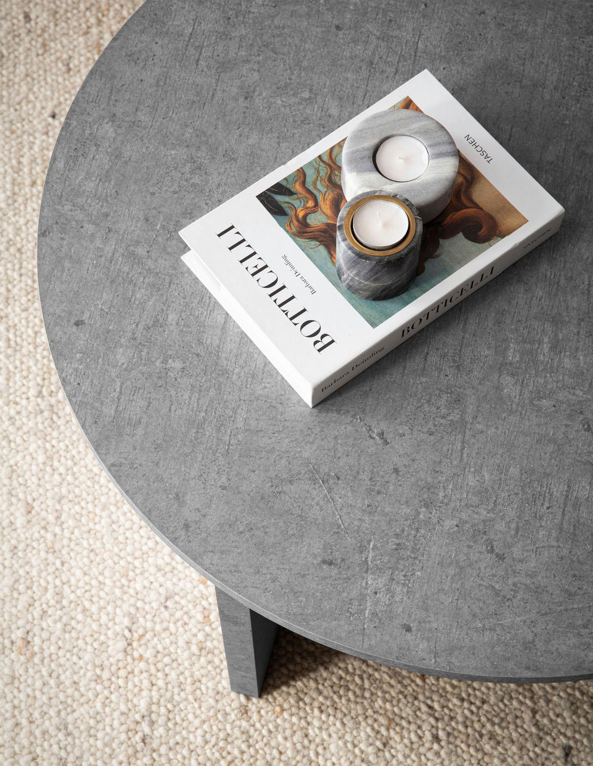 Couchtisch Beton Optik H/D: ca. 33x70 cm Couchtisch - Beton (70,00/33,00cm) - Wohnling