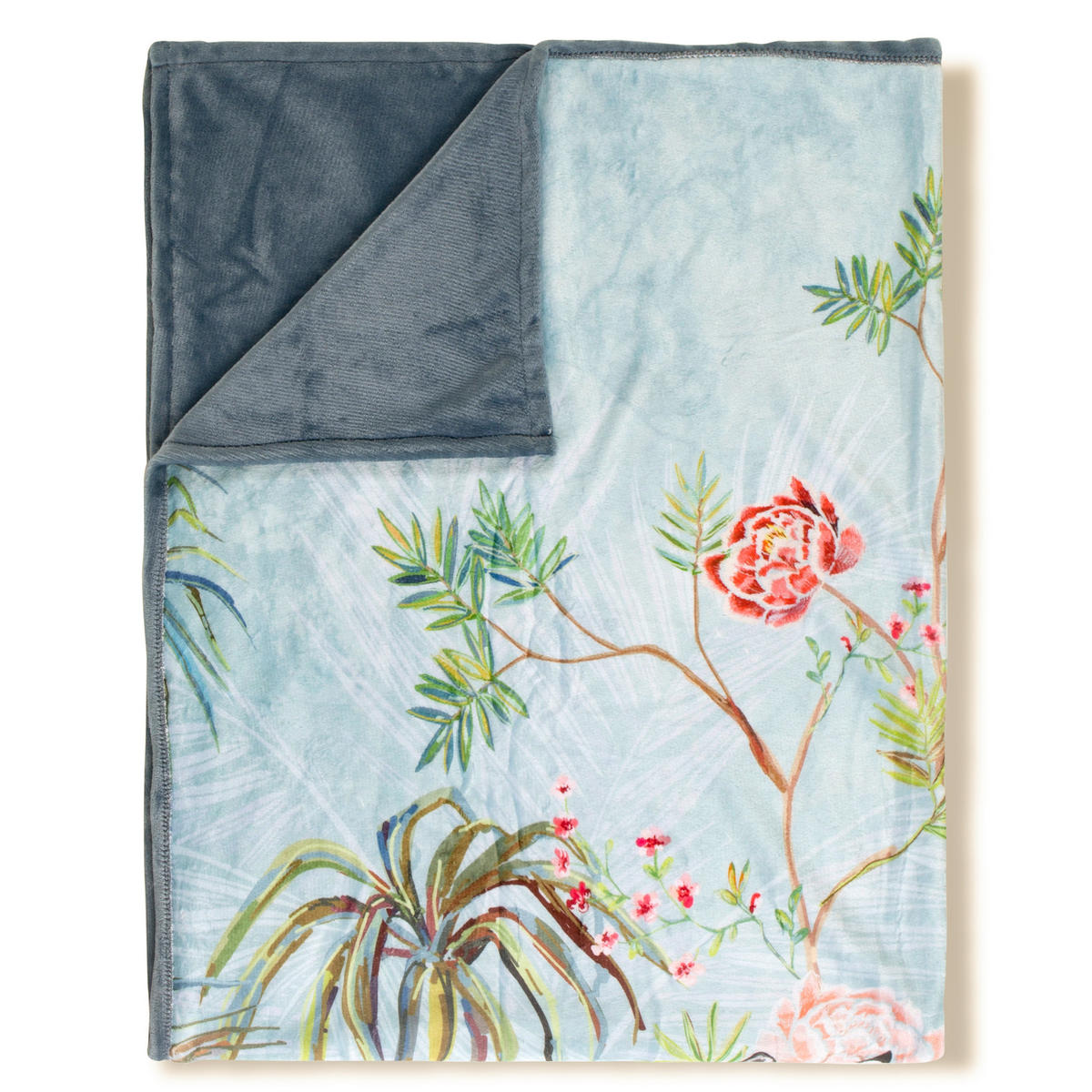 Wohndecke Yasmin Polysamt Yasmin - aqua (130,00/160,00cm) - Descanso