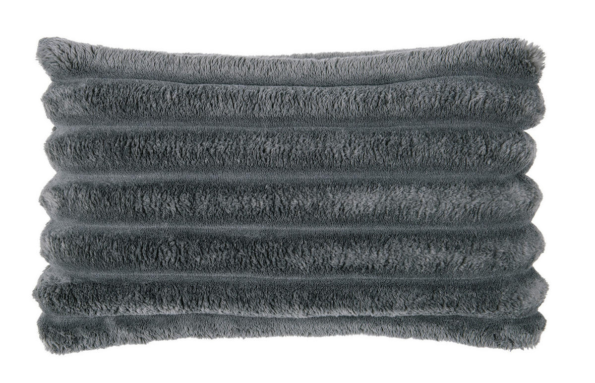 Dekokissen Dekokissen_Luxus 30x50cm anthrazit - anthrazit (50,00/30,00cm)
