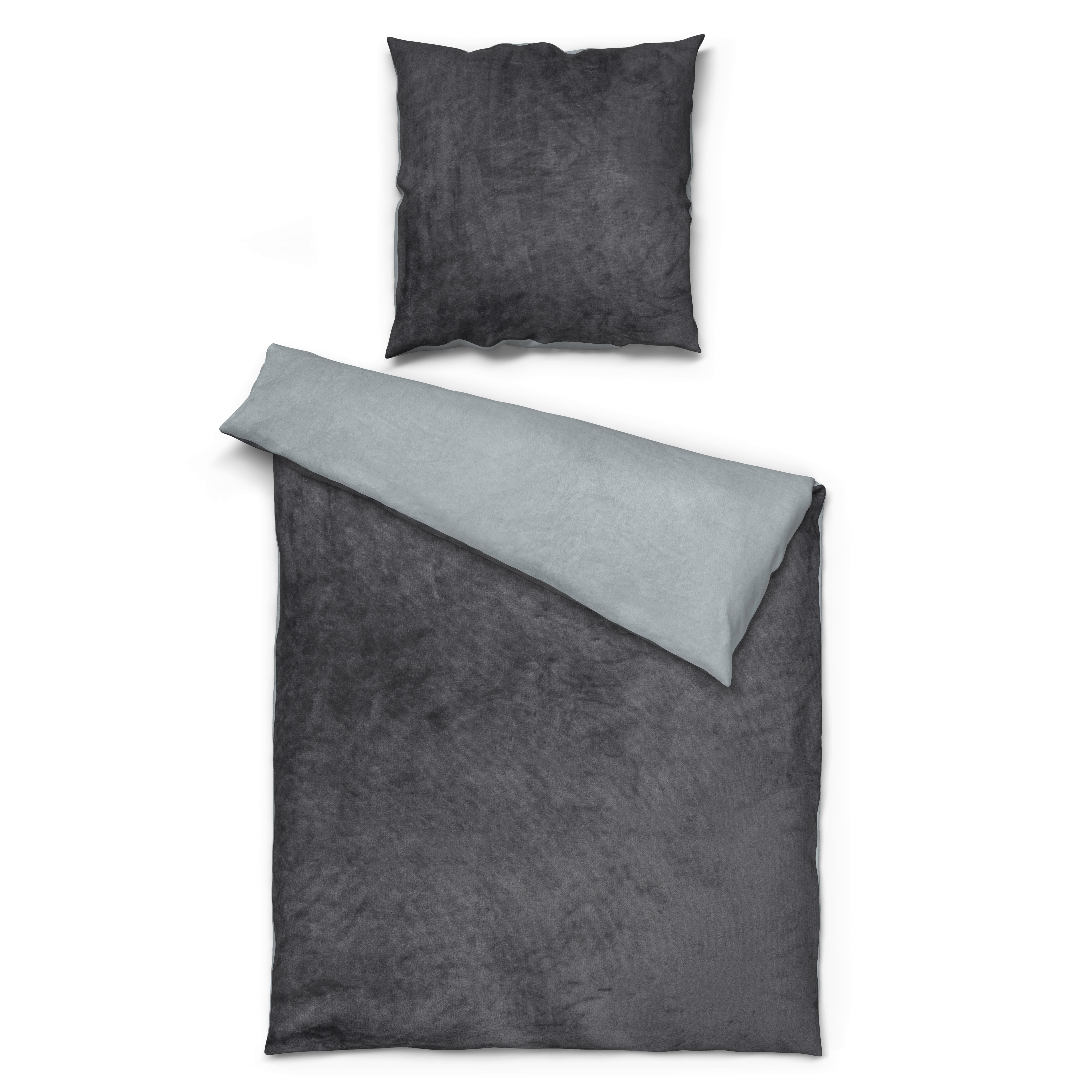 Microfaser Bettwäsche Cashmere touch Bettwäsche_Cashmere-Touch 135x200cm - anthrazit/silber (135,00/200,00cm)
