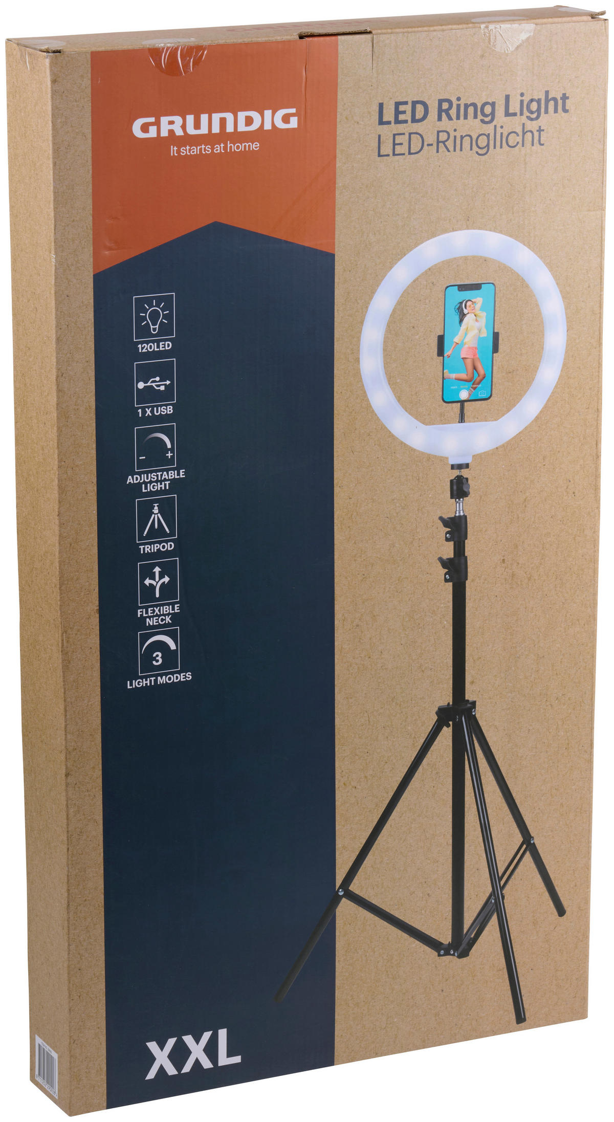 Ringlicht schwarz B/H/L: ca. 7x70x39 cm 1 Brennstellen Ringlicht - schwarz (39,00/7,00/70,00cm)