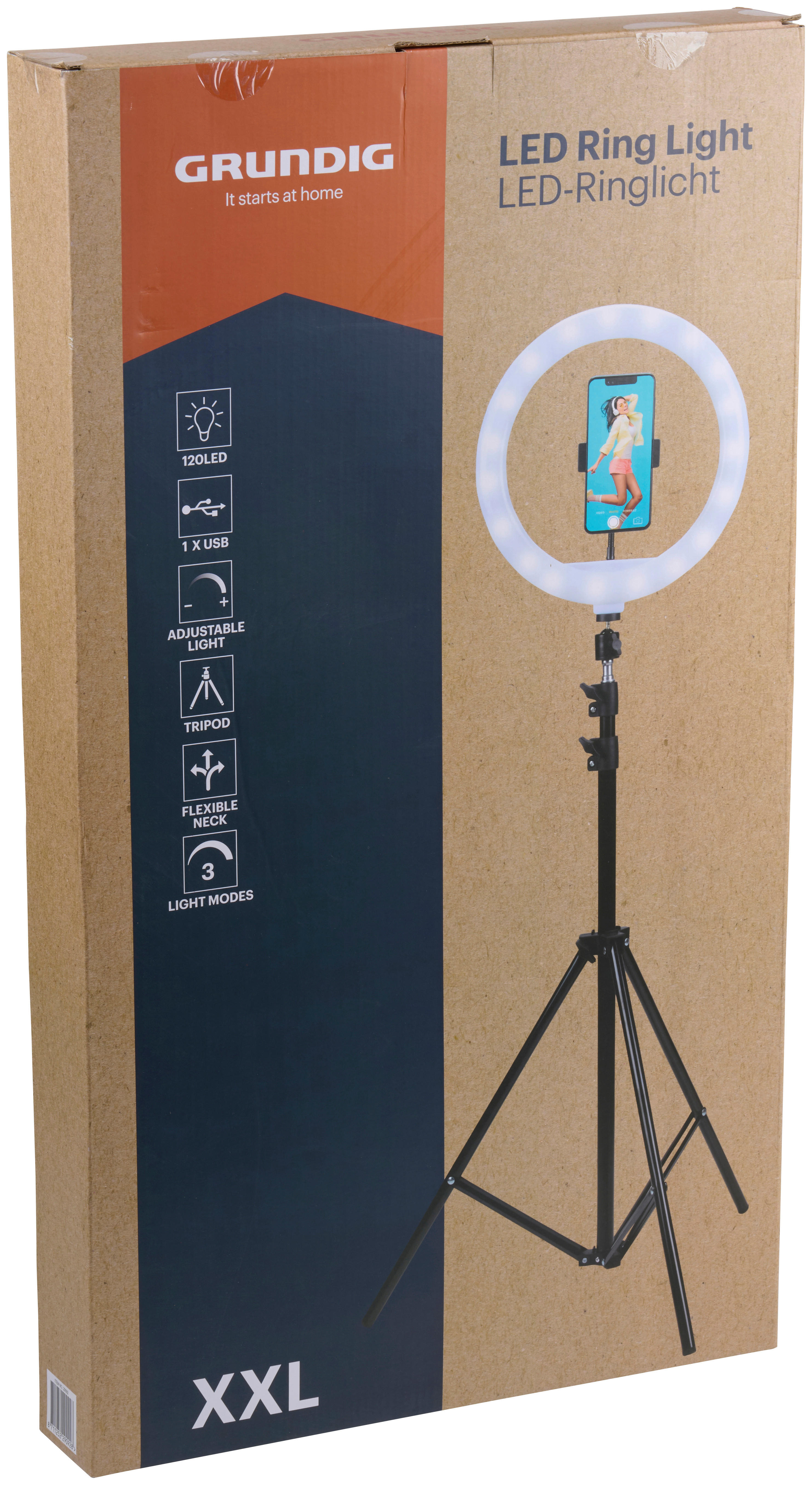 Thumbnail - Ringlicht schwarz B/H/L: ca. 7x70x39 cm 1 Brennstellen