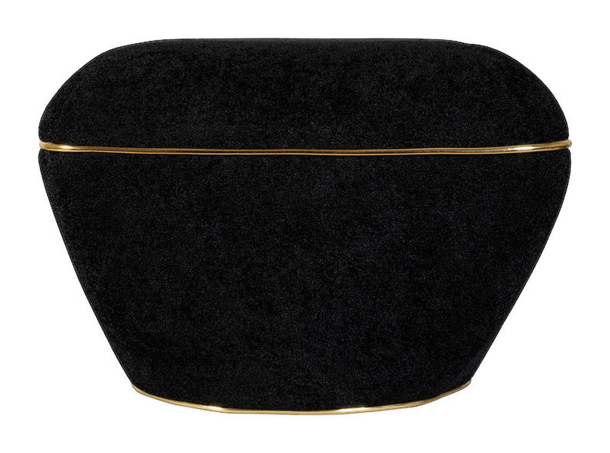 360 Living Hocker Contessa 110 schwarz gold B/H/T: ca. 60x42,5x60 cm Contessa 110 - gold/schwarz (60,00/42,50/60,00cm) - 360 Living