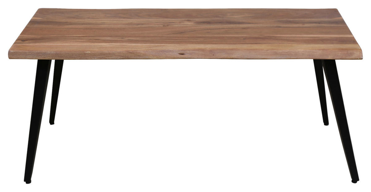 Couchtisch CADDY natur schwarz pulverbeschichtet B/H/T: ca. 110x45x60 cm CADDY - natur/schwarz (110,00/45,00/60,00cm) - byLIVING