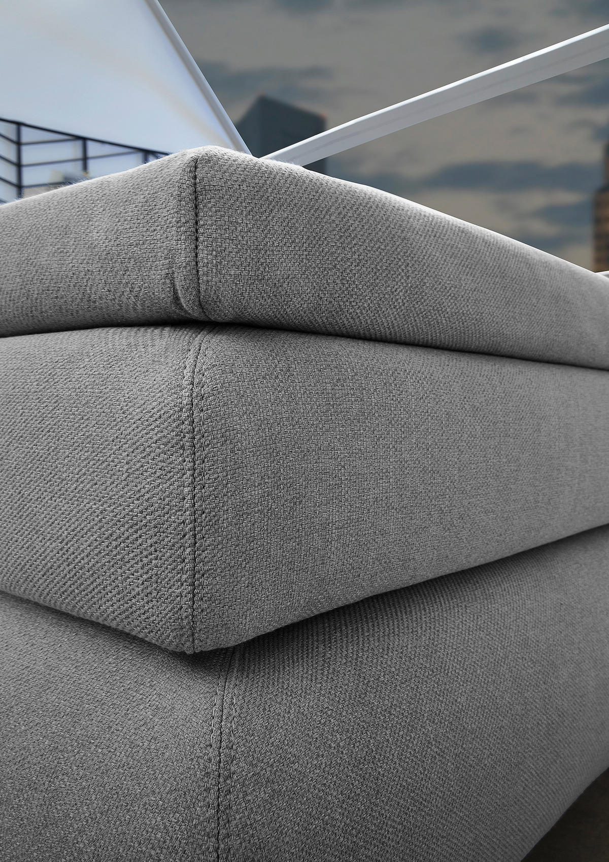 Boxspringbett  grau Flachgewebe Liegefläche B/L: ca. 180x200 cm Jessica_Max_Boxspringbett - schwarz/grau (194,00/122,00/216,00cm)