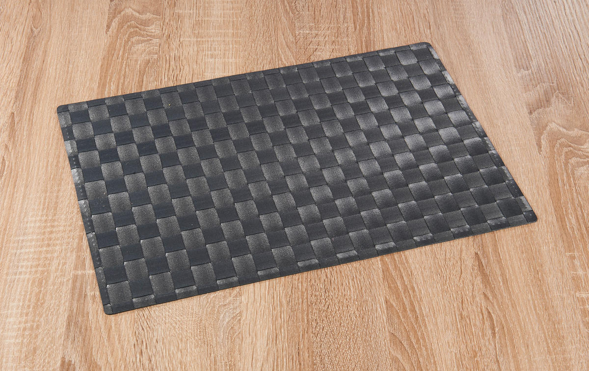 Platzmatte anthrazit Kunststoff B/L: ca. 30x45 cm Platzmatte_Geflecht - anthrazit (30,00/45,00cm)